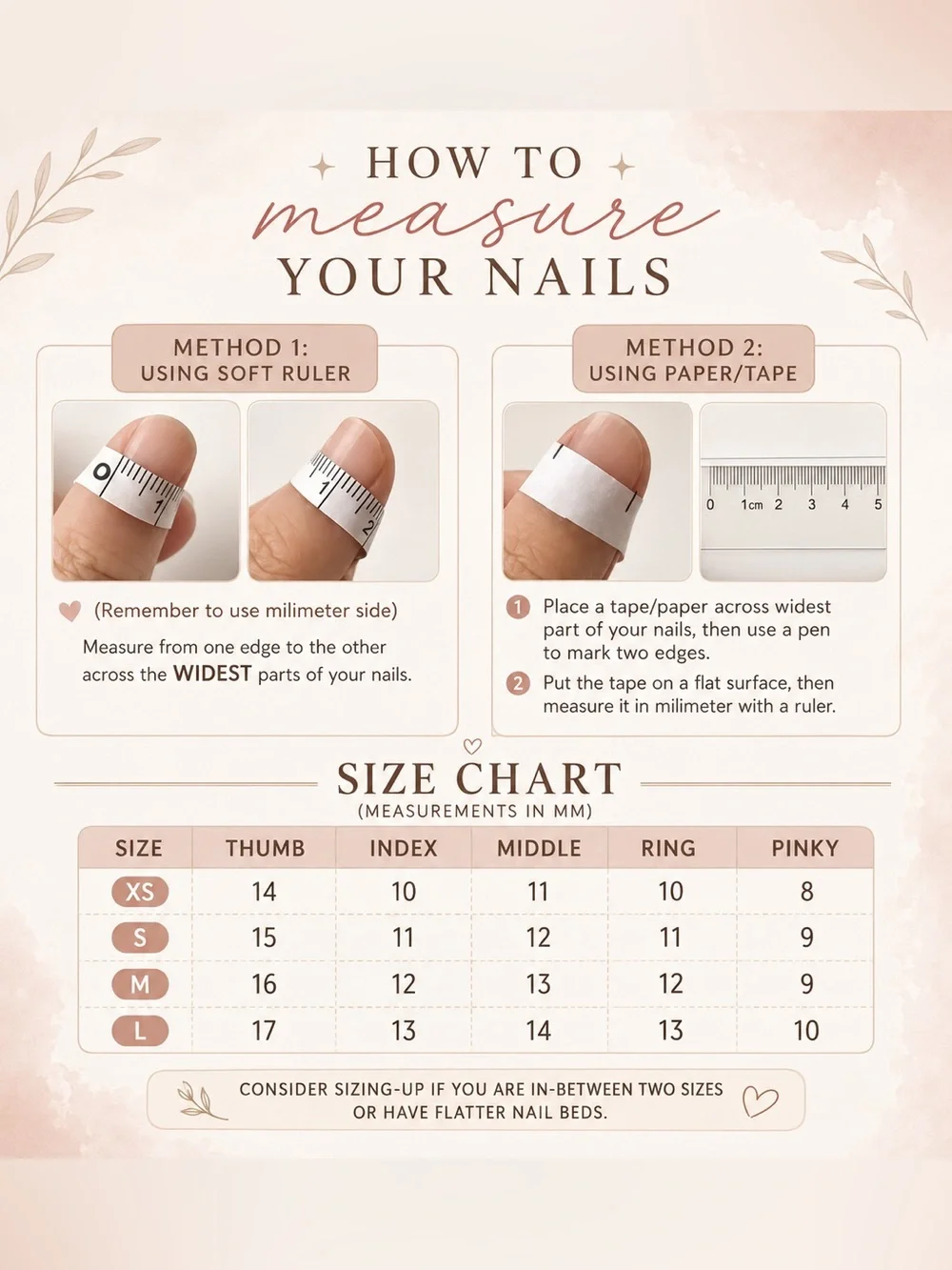 Mauve & White Floral Bow Design Press-On Nail Set | Sz Medium